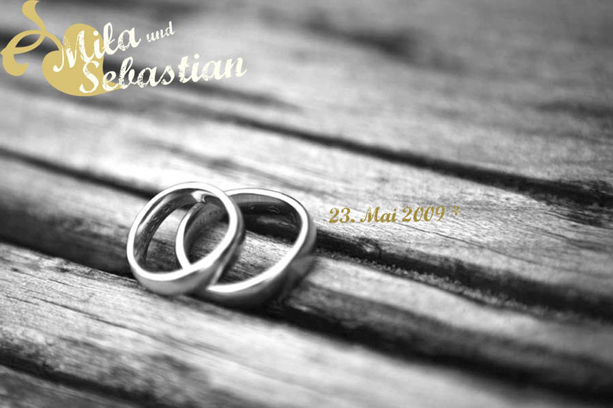 Mila und Sebastian - Willkommen auf unser Hochzeitsseite